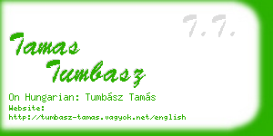 tamas tumbasz business card